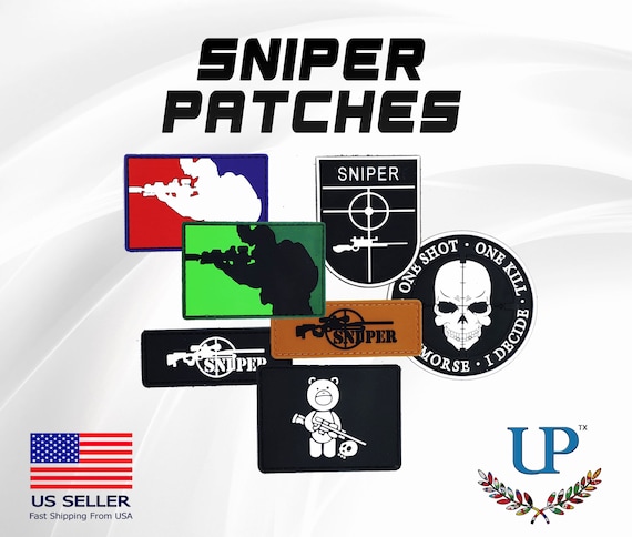 Patchs Velcro en caoutchouc PVC Sniper, patch Special Ops, patchs Velcro,  patchs Sharp Shooter, patchs tactiques pour vestes, t-shirts ou masques -   France