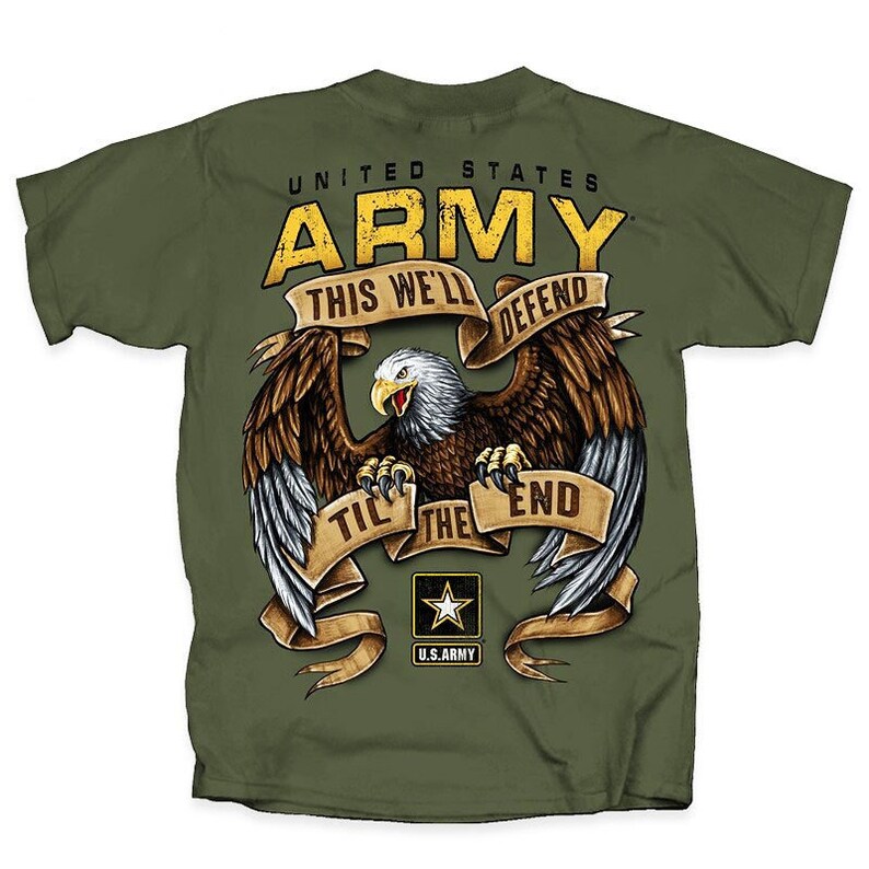 U.S. Army This We'll Defend Till the End T-shirt Green US - Etsy