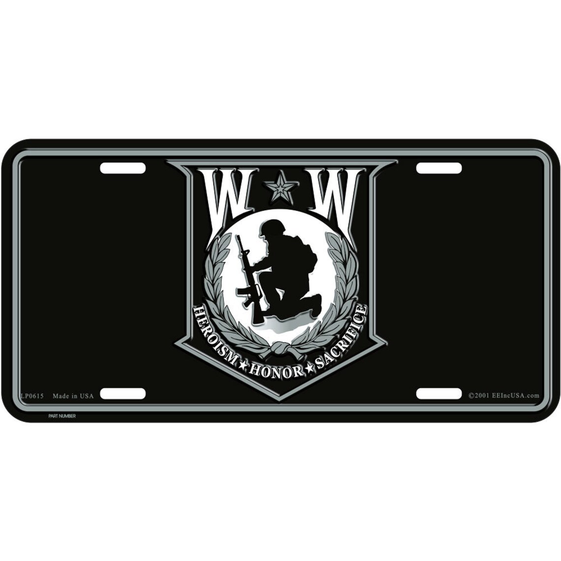 Wounded Veteran Sticker Wounded Warrior License Plate, 12''x6'' Aluminum Wounded Warrior ...