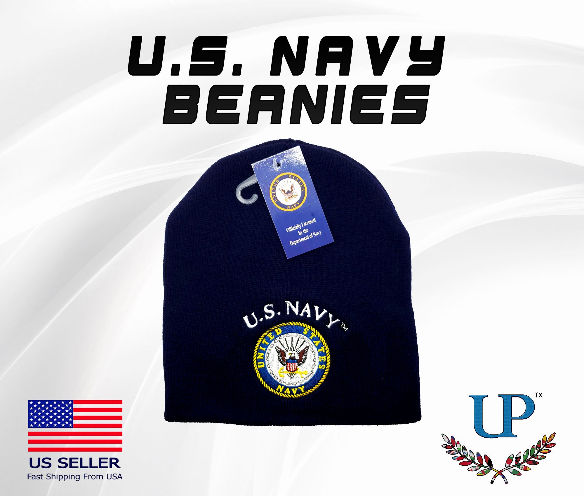 Navy Beanies Embroidered US Navy 