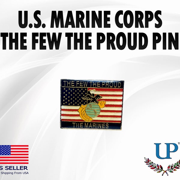 The Few The Proud Lapel Pin, Eagle Globe and Anchor Lapel Pin, U.S. Marines Logo lapel pins for man and woman, USMC lapel pins, marine pins