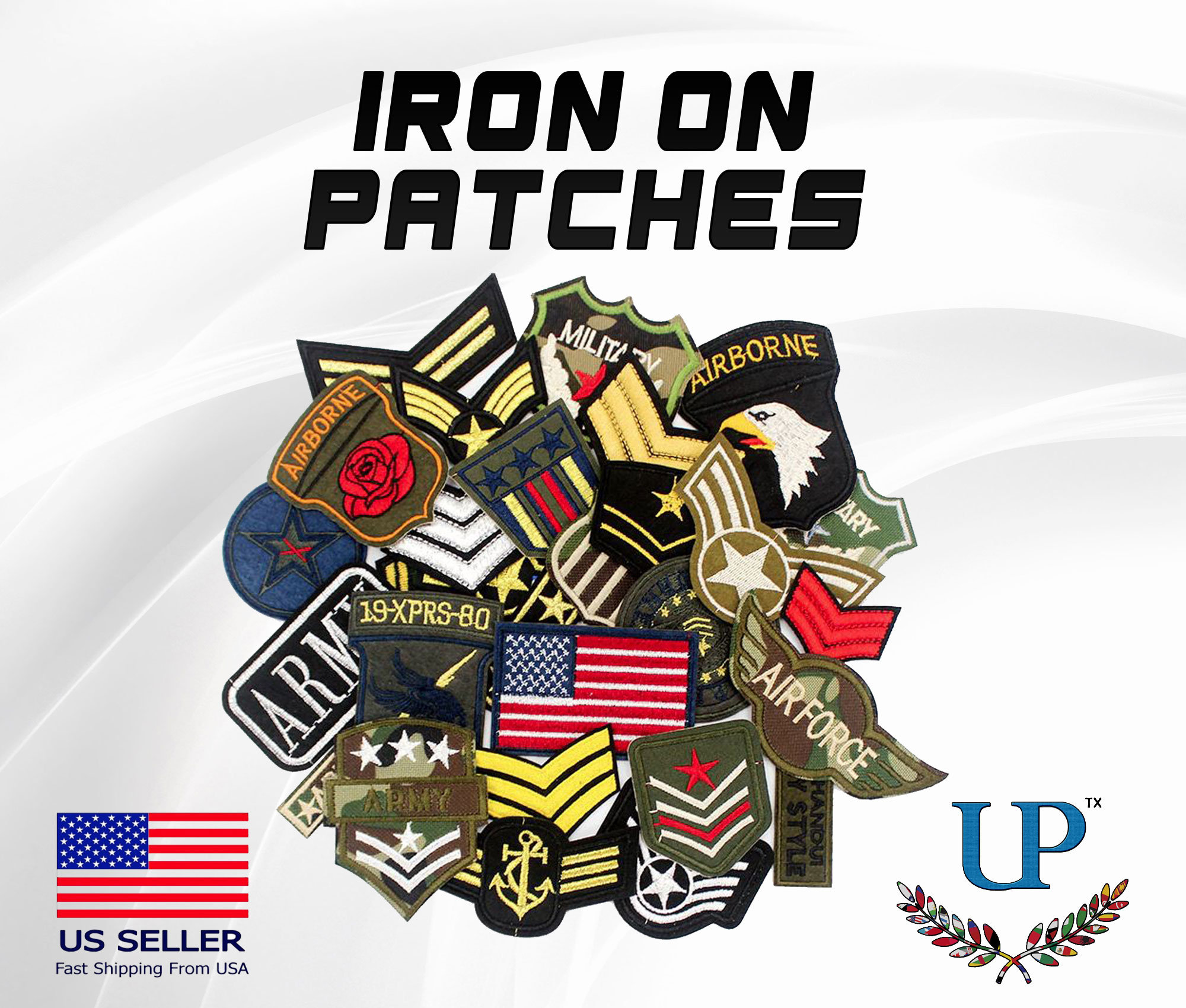 Soft Fabric US Flag Velcro Patches, Texas Patch, US Army Patches, Punisher  Patch, Camo Patch, Patriotic Patch for Jackets, T-Shirts or Masks