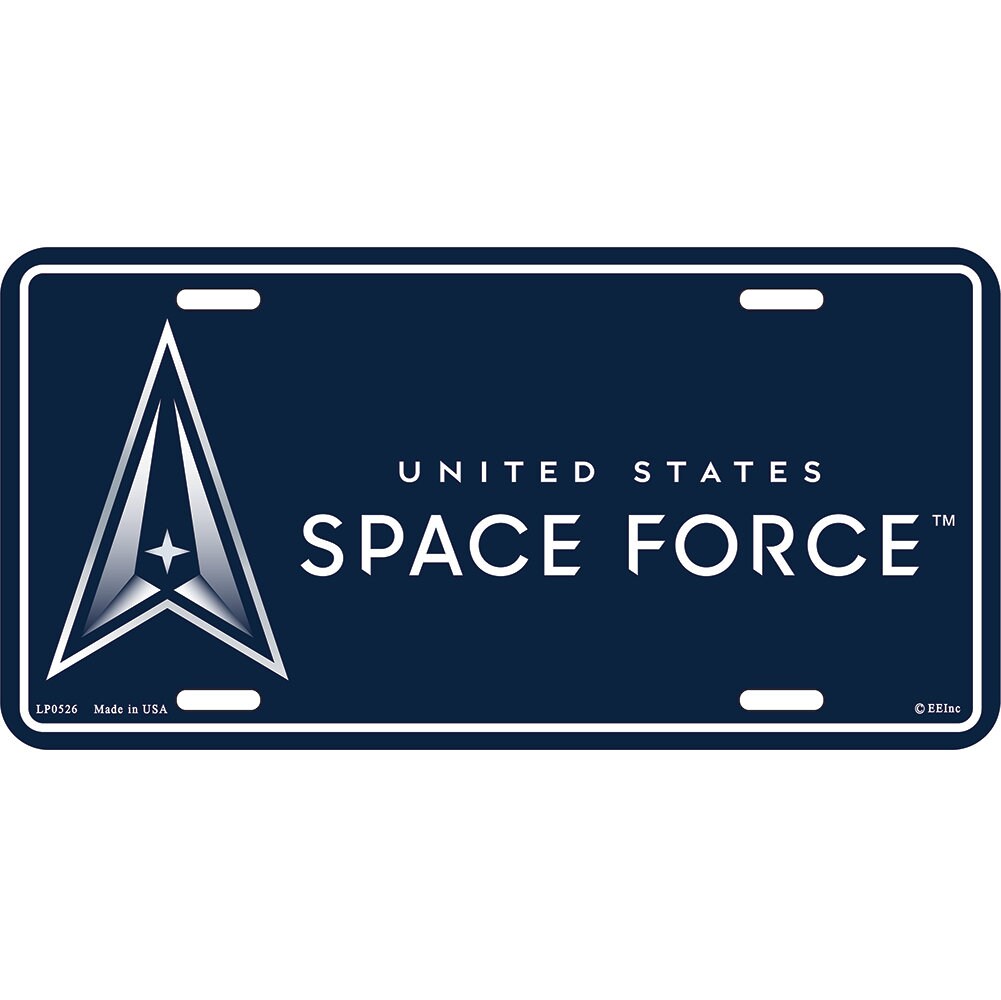 Mako Aluminum Space X Dragon Art Vanity License Plate – Front Bumper Tag (Red)