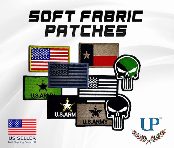 US Army Patches With Iron-on and Velcro Fasteners, Retired and