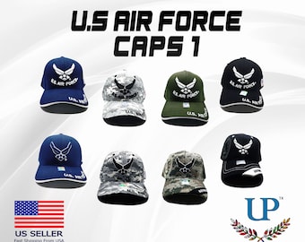 Officially Licensed US Air Force Caps, US Air Force Hat, Air Force Cap, Air Force Hat, Embroidered Air Force Cap, Camo Air Force, USAF Cap