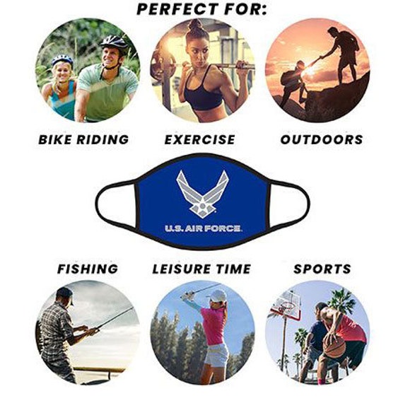 Officially Licensed U.S. Air Force Washable Face Mask / Face