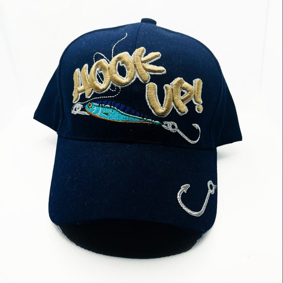 Hook Up Cap, Gorra de pesca, Born to Fish Hat, Gorra de vida de