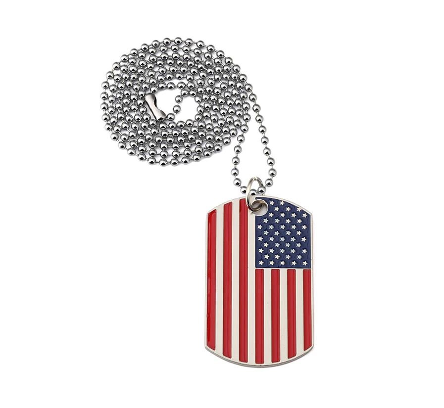 US Flag Dog Tag Name Tag Pendant Necklace US Marine Corps Etsy