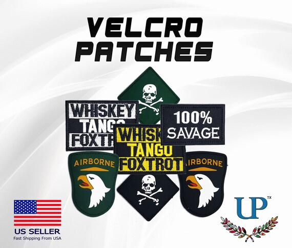 Parches Velcro Whiskey Tango Foxtrot, Parches 100% Savage, Parches Velcro  Goma PVC Airborne, Parches Calavera para Chaquetas, Camisetas o Máscaras