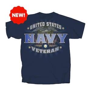 U.S. Navy Veteran T-Shirt, Perched Eagle Navy Veteran T-Shirt, U.S. Navy Patriotic T-Shirt, Navy Seal Veteran T-Shirt, Navy Vet Tee