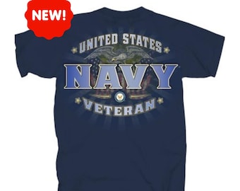 U.S. Navy Veteran T-Shirt, Perched Eagle Navy Veteran T-Shirt, U.S. Navy Patriotic T-Shirt, Navy Seal Veteran T-Shirt, Navy Vet Tee