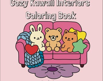 Kawaii Interiors Coloring Book | 47 Cozy Printable Pages (Digital Download)