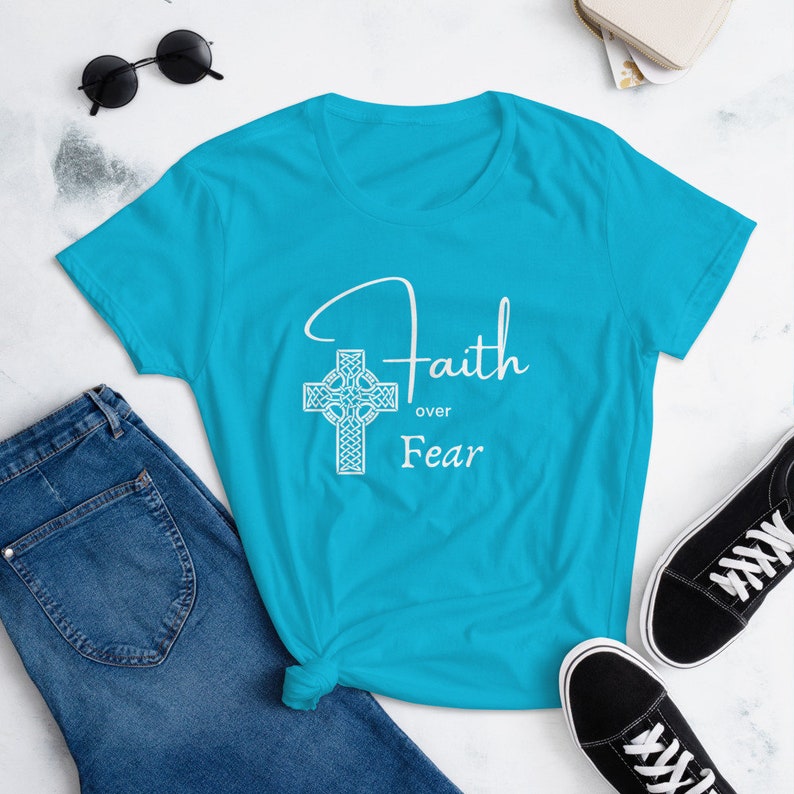 Faith Over Fear Tshirt. Faith Tshirt Christian Shirt Faith Etsy
