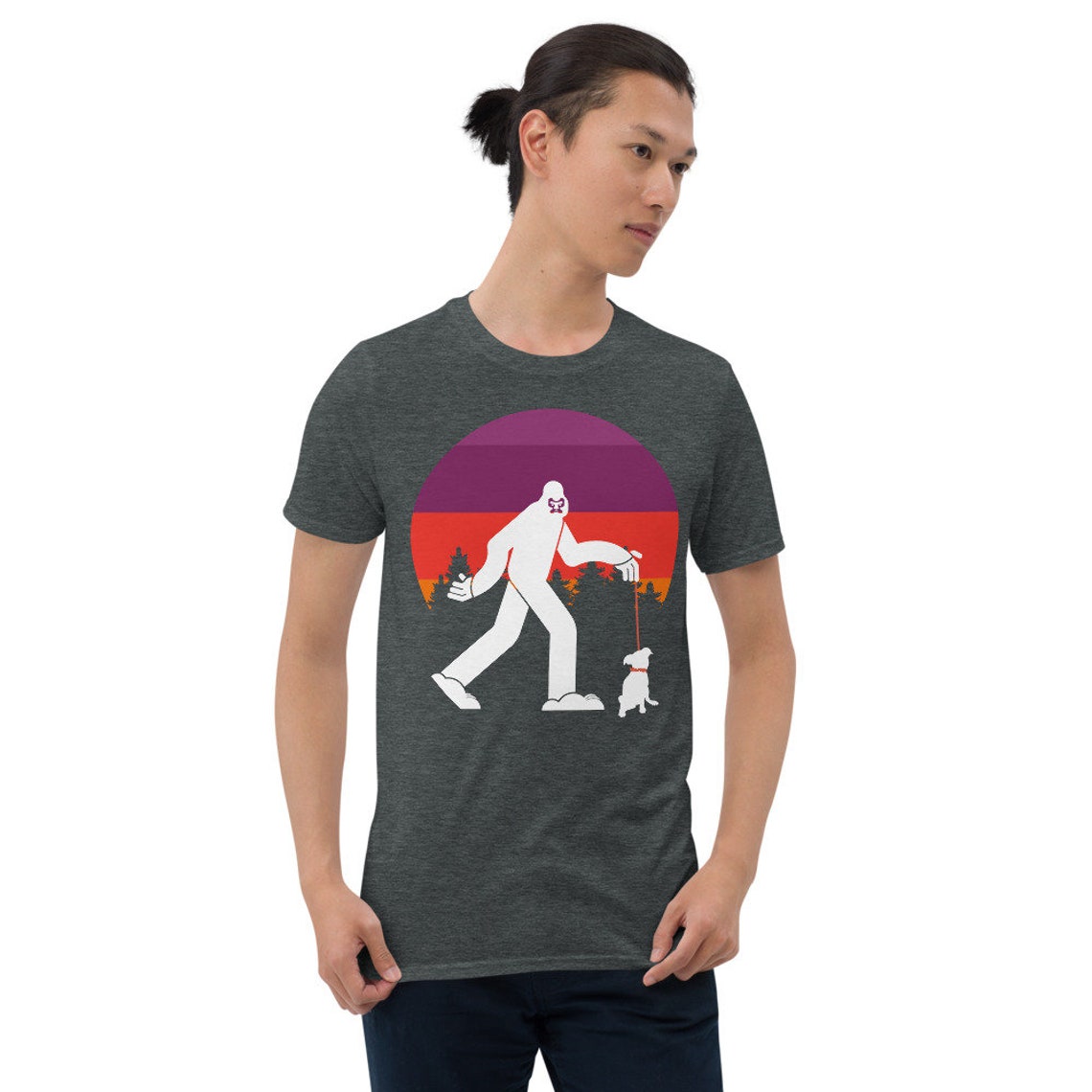 Bigfoot Pug Shirt Sasquatch Walking Pug Shirt Seattle | Etsy
