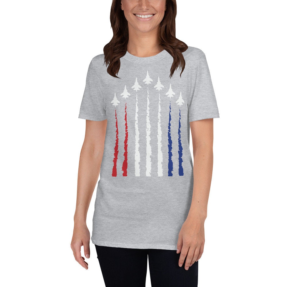 American Flag Military Jets Shirt USA Patriotic Tshirt 4th - Etsy