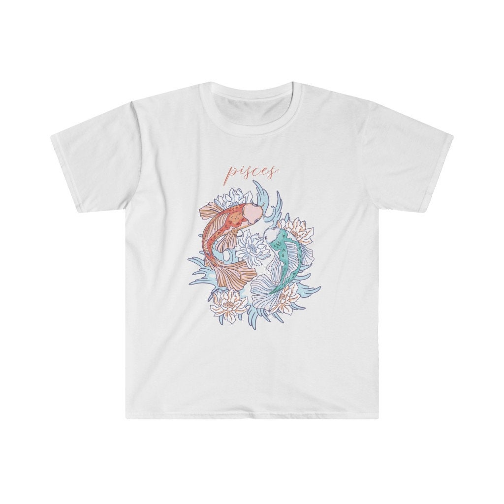 Fische Tshirt Horoskop Shirt Coi Fisch Yin Yang Etsy