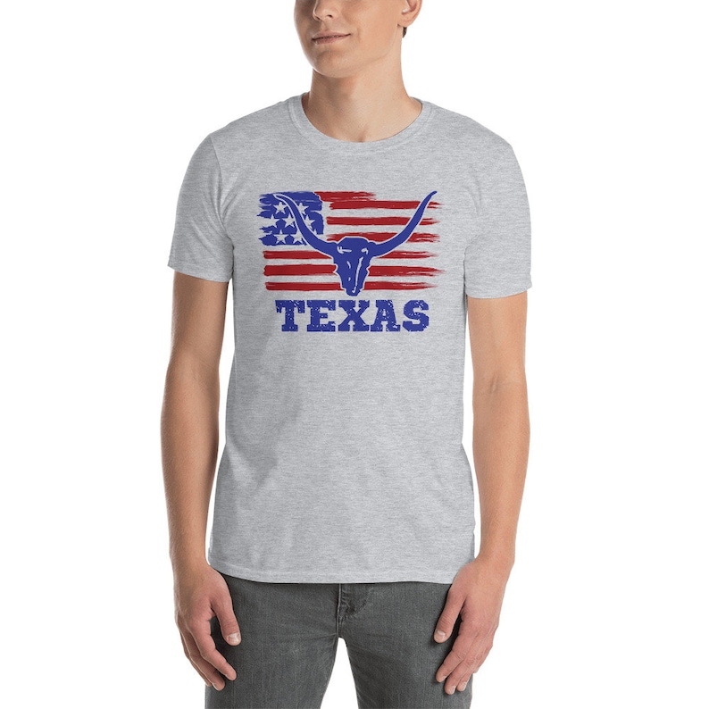 Texas American Flag Longhorn Veterans Day USA Patriotic Etsy