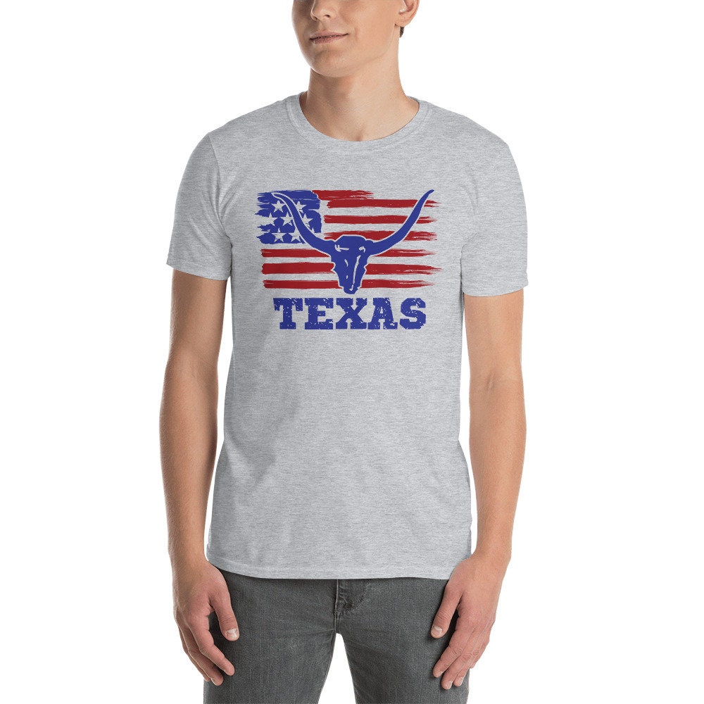 Texas American Flag Longhorn Veterans Day USA Patriotic | Etsy
