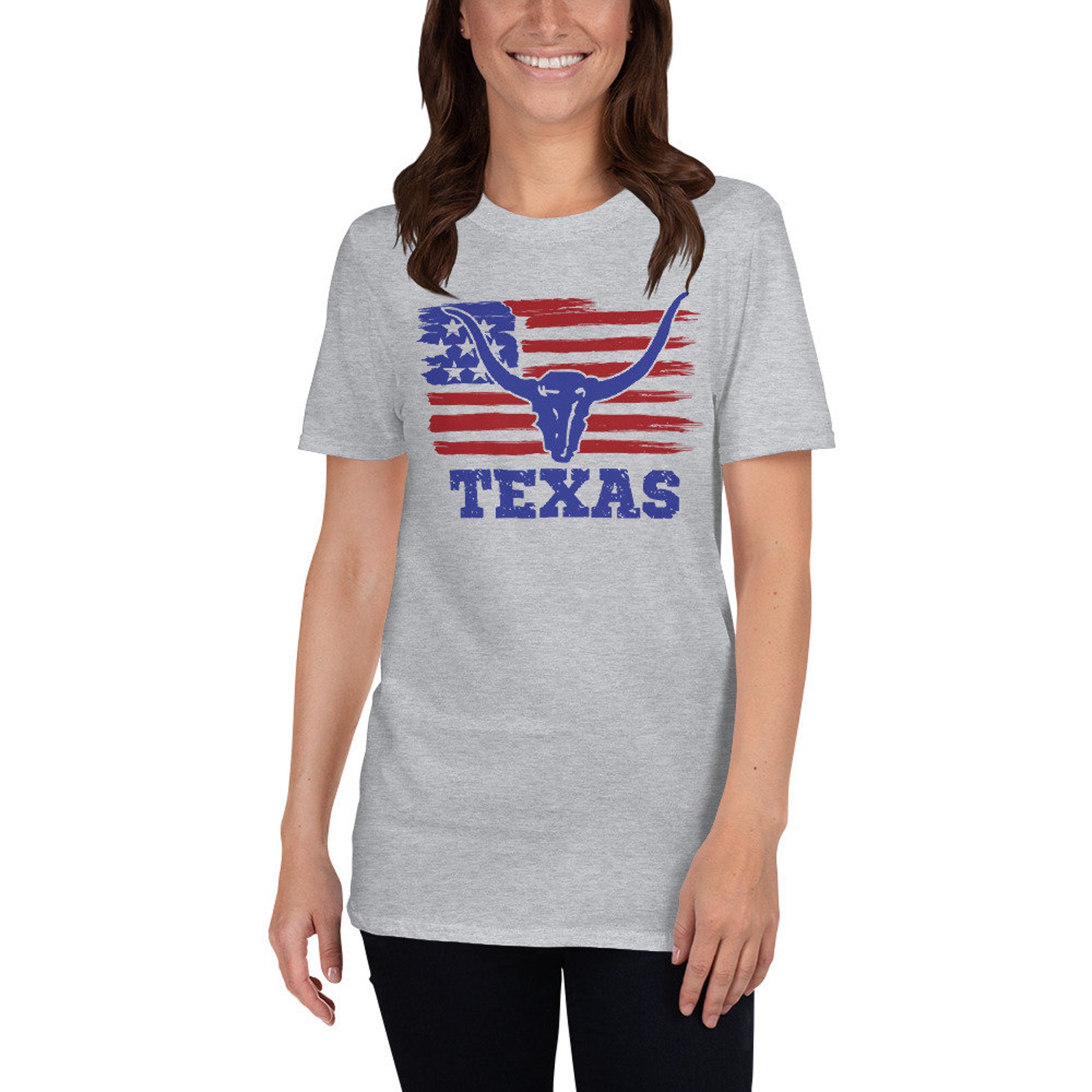Texas American Flag Longhorn Veterans Day USA Patriotic Etsy