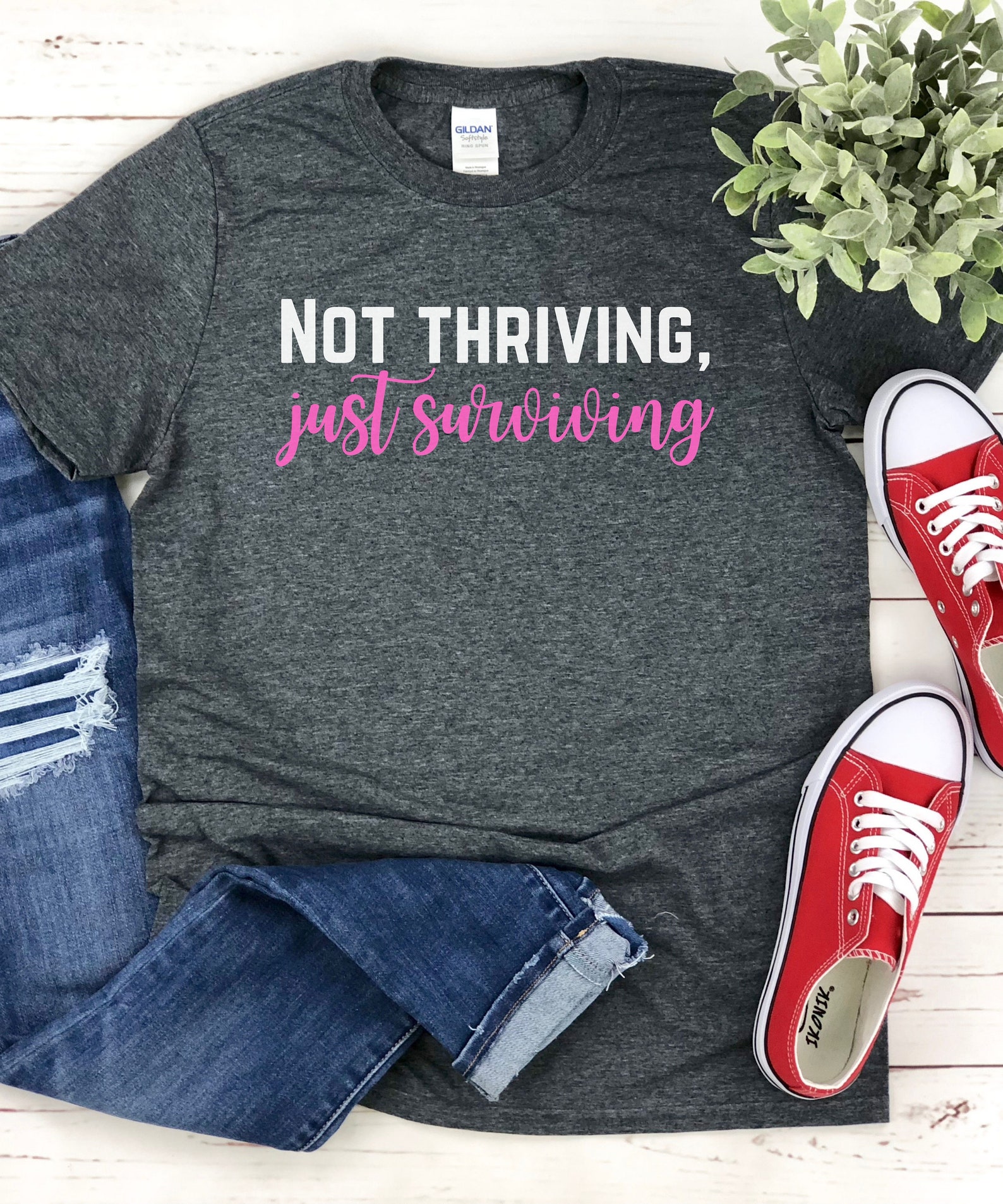 Not Thriving Just Surviving Tshirt Shirt for Women Self - Etsy