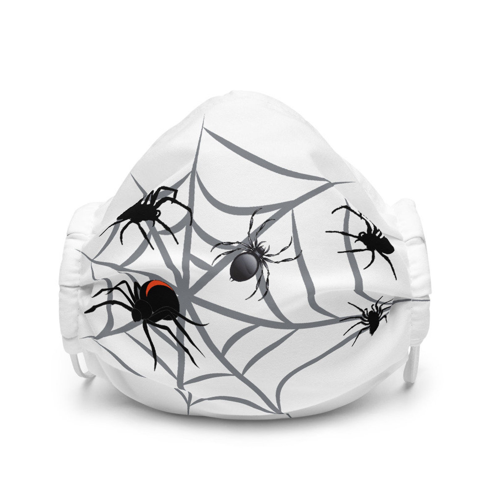 Halloween Face Mask Spiders on Spider  Face Mask Creepy Etsy