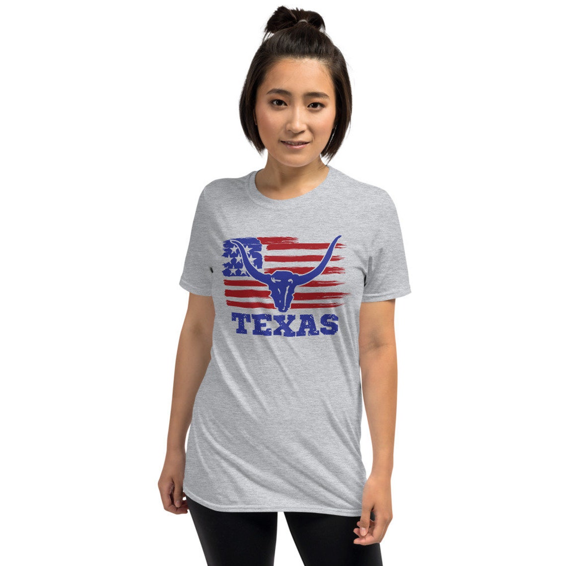 Texas American Flag Longhorn Veterans Day USA Patriotic Etsy