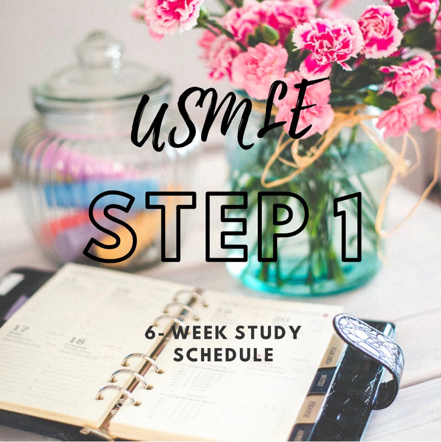 Usmle Step 1 Study Schedule Nbme Comp Study Schedule Etsy