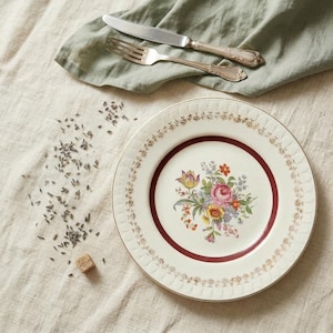 Vintage Barratts of Staffordshire Floral Plates Set of 2, Cottagecore Dinnerware, Vintage Staffordshire China, Floral Wall Plates