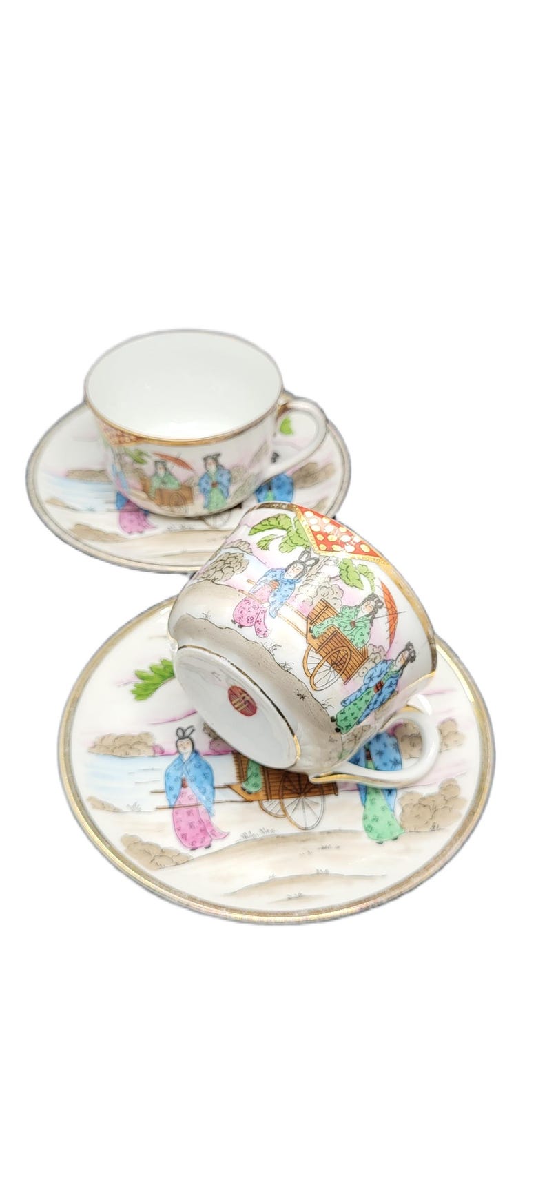 Antque Russan Kuznetsov Cup and Saucer, Porcelan Tea Par