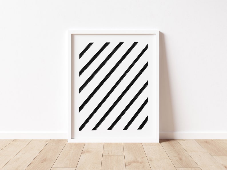 Minimalist Wall Print Line Wall Art Home Decor Black and White Print