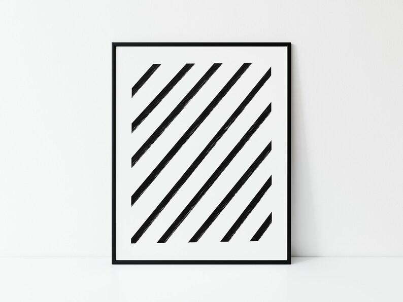 Minimalist Wall Print Line Wall Art Home Decor Black and White Print