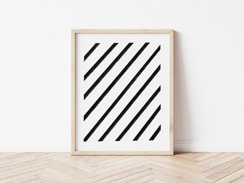 Minimalist Wall Print Line Wall Art Home Decor Black and White Print