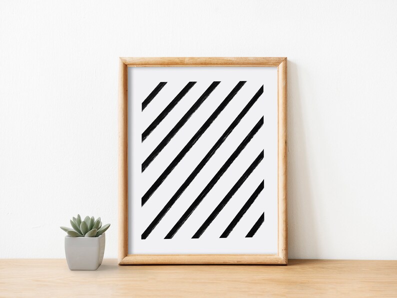 Minimalist Wall Print Line Wall Art Home Decor Black and White Print
