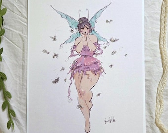 Kunstafdruk - Fairy in the Air 8 x 10
