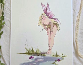 Kunstdruck - Fee am See 20x26cm