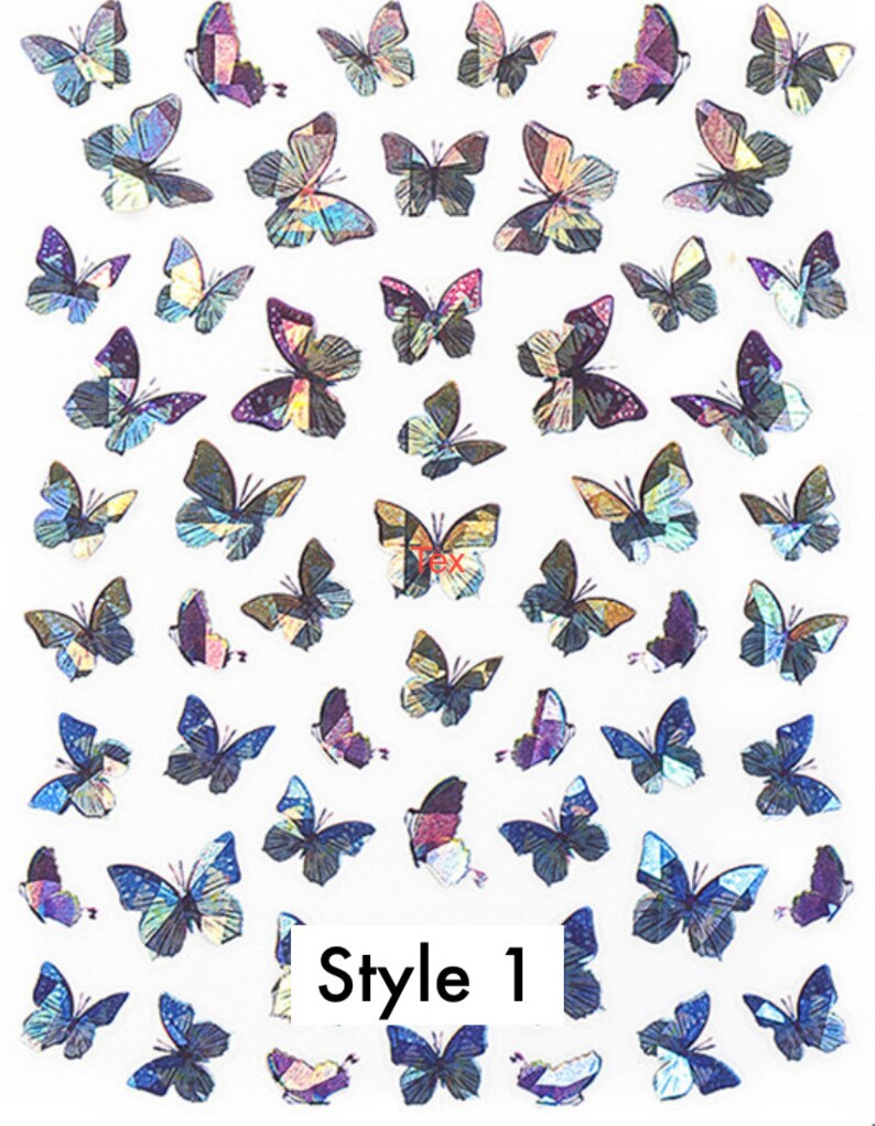 Butterfly Nail Stickers Etsy