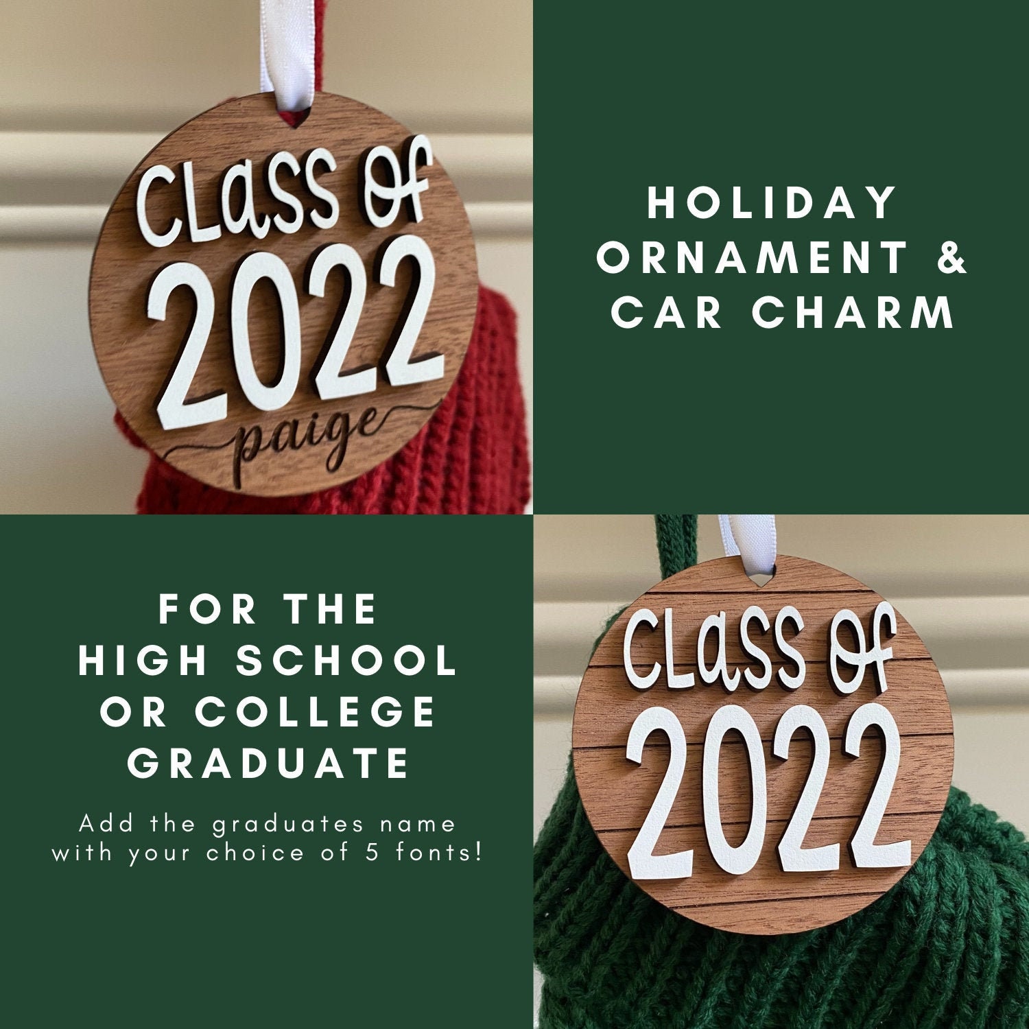 Class of 2022 2023 2025 or 2025 Christmas & Holiday Etsy