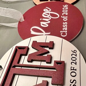 Texas A & M University - Team FOOTBALL (set of 3) MAGNETIC ORNAMENT