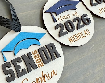 Personalized Class of 2026 Ornament for High School Seniors as a Graduation Gift, Senior Keepsake and for the Christmas tree