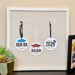 Personalized Class of 2026 Ornament for High School Seniors as a Graduation Gift, Senior Keepsake and for the Christmas tree