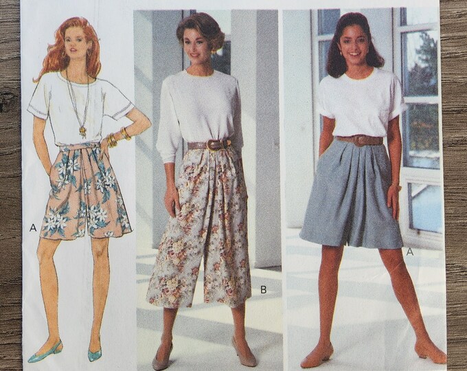 Butterick 6073 Fast & Easy Misses Split Skirt Culottes Sewing Pattern ...