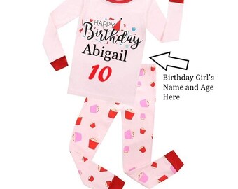 first birthday pajamas girl
