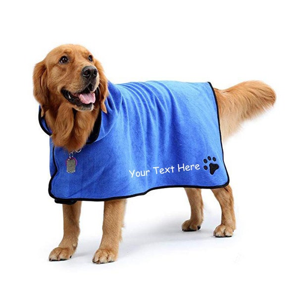 Personalized dog hoodie  DOG Easy Wear Dog Towel. Luxuriously Soft, Fast Drying.Soft Belt Included Plush Dog Robe. X-Large, custom dog robes