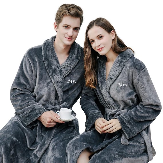 Peignoir De Noël Personnalisé Avec Votre Photo, Robe De Chambre Douce