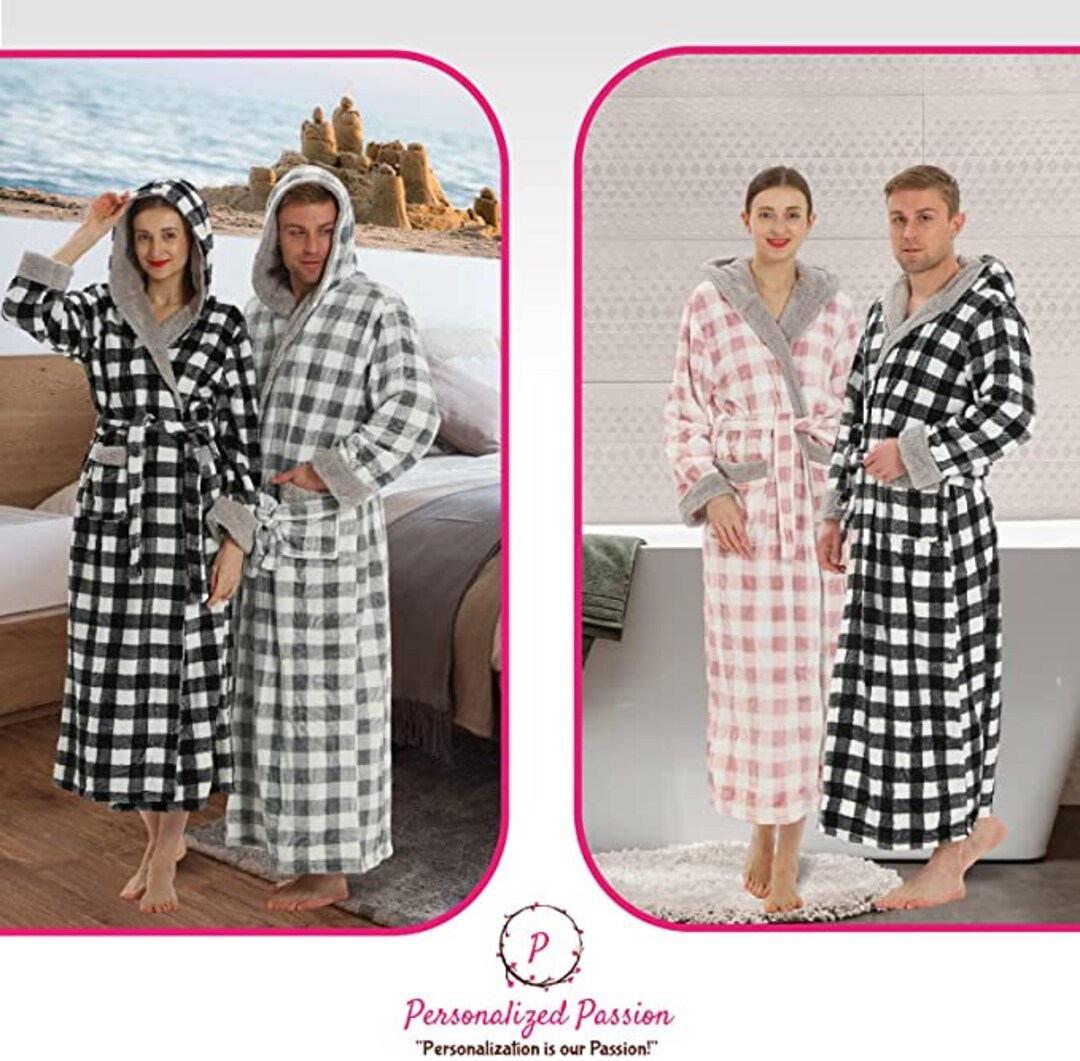 check dressing gown ladies Printed Dressing Gown