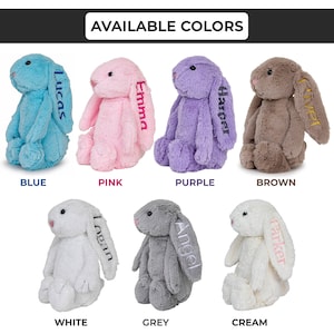 Personalized Baby Gift Personalized Bunny Rabbit,Personalized Stuffed Animal, Personalized Jellycat Bunny,Monogrammed Bunny for Baby Shower
