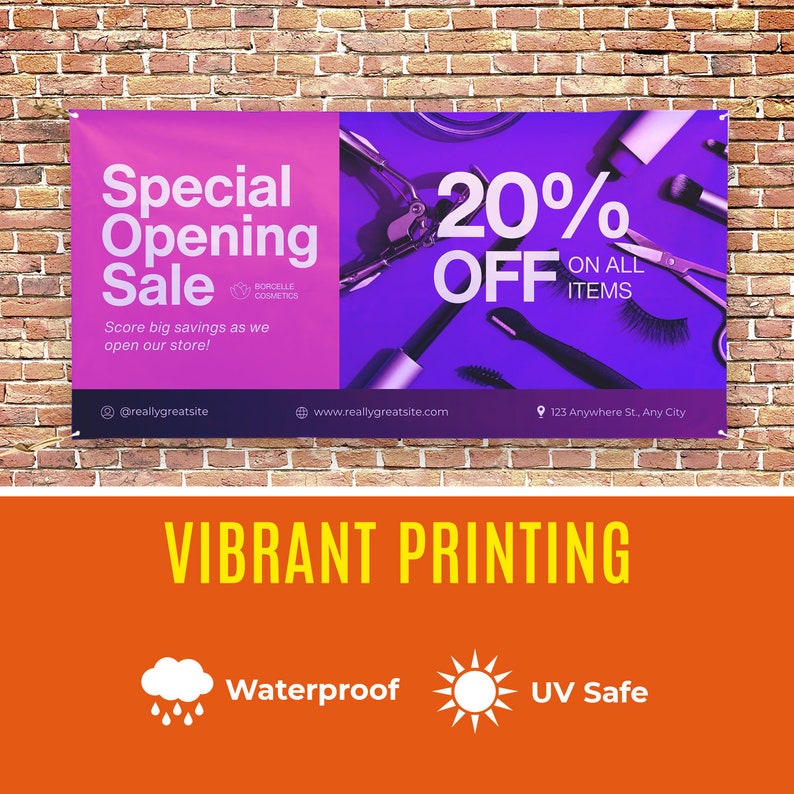 custom banner - Customized Vinyl Banner for Business, Graduation, Birthday Parties, Indoor Outdoor Use - Full Color 13oz Vinyl Banner image 5