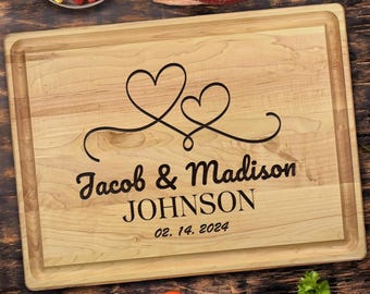Personalized Passion Wooden Cutting Boards for Kitchen -  Heavy Duty Wooden Chopping Boards for Meat, Vegetables, Fruits, Cheese