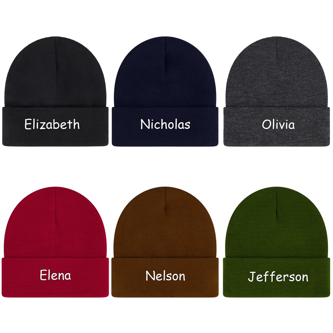 Personalized Beanie Hats for Men and Women Acrylic Thick Etsy