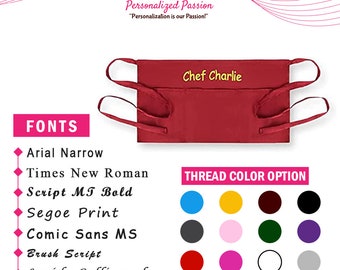 Grembiuli da cameriere personalizzati con tasche Grembiule in